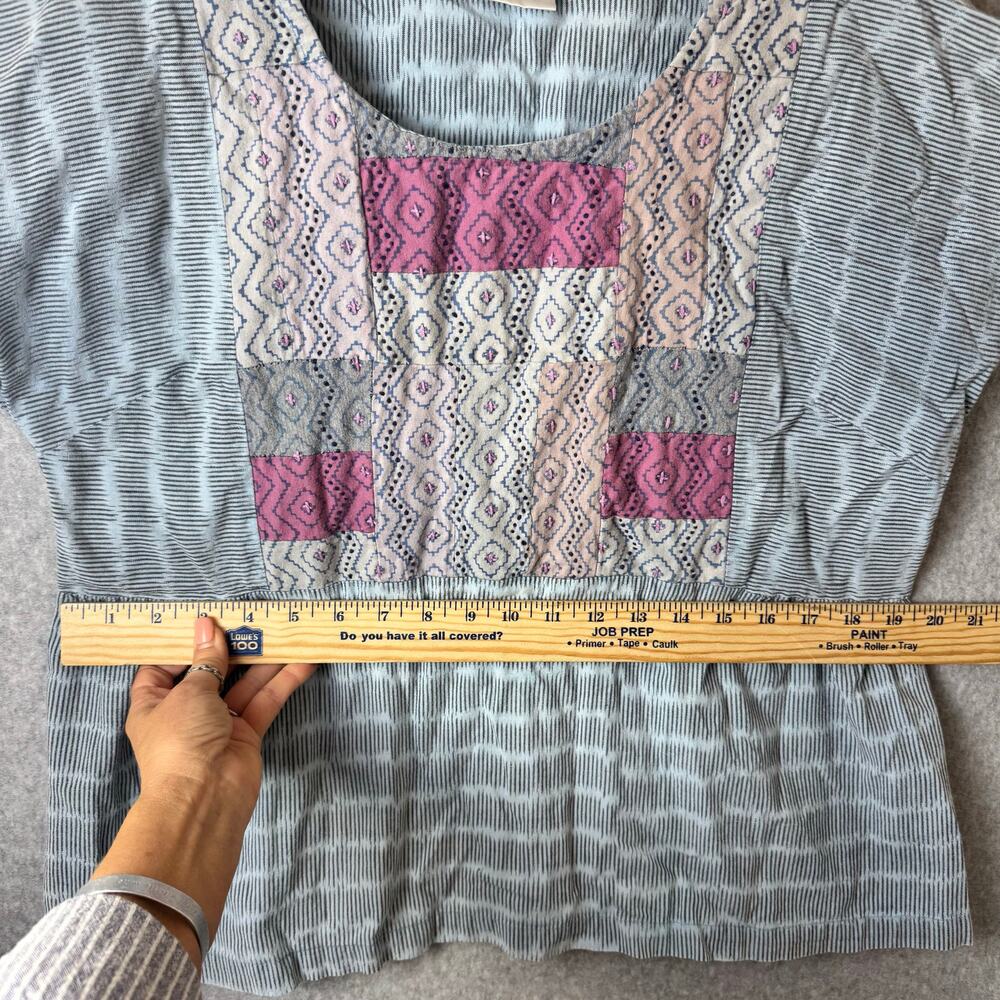 Dignity Not Charity Boho Patchwork Top Women’s Si… - image 6